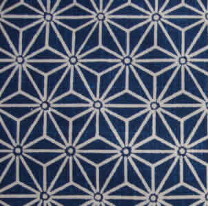 Petit coupon Motif étoiles asanoha bleu 19 * 50 cm