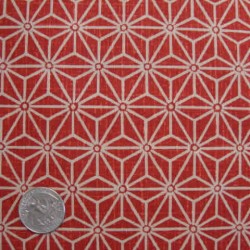 tissu japonais motif asanoha rouge