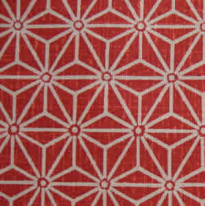 Motif asanoha rouge - 20 cm