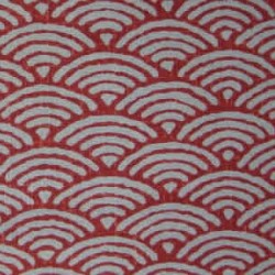 motif vagues seigaiha rouge