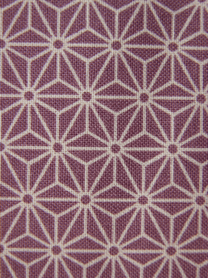 Tissu Japonais Motif asanoha sur fond violet - Sevenberry - 20 cm