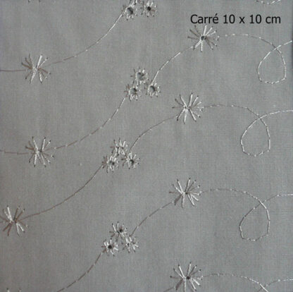 Broderie anglaise grise- 20 cm
