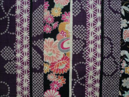 Tissu Japonais en bande coloris violet