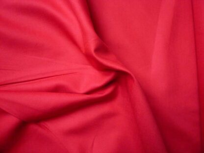 Satin de coton rouge uni- dernier coupon 75 cm