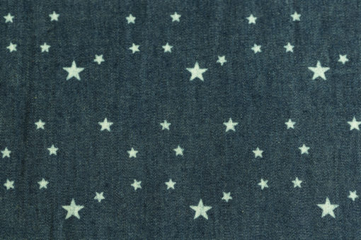 tissu chambray étoiles