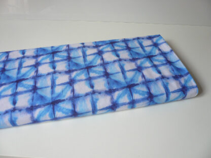 Tissu motif pliage indigo - 20 cm