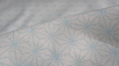 Tissu motif japonais asanoha double gaze trait bleu - 20 cm