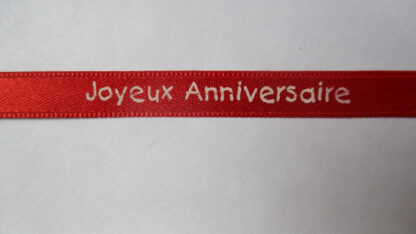 Ruban Joyeux anniversaire rouge - 1m