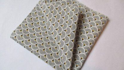 Tissu motif art déco gris clair collection éventail - 20 cm