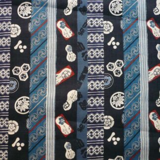 tissu japonais bandes bleues