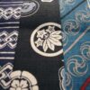 tissu japonais bandes bleues