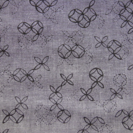 tissu japonais shippo gris