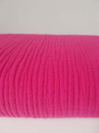 Double gaze couleur fuchsia - 20 cm