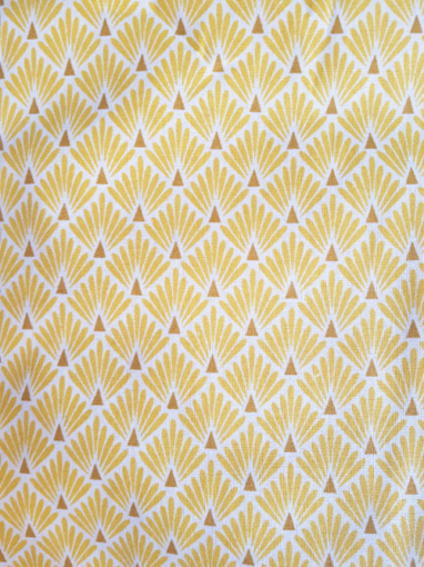 tissu écailles art deco jaune