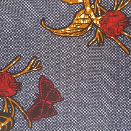 wax roses fond bleu La Rabichette