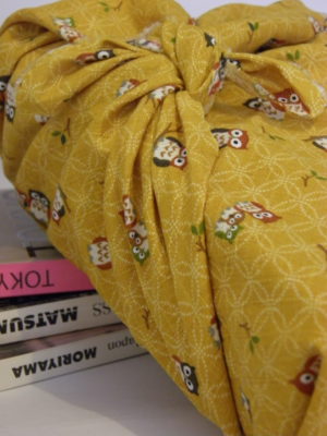 furoshiki emballage tissu hibou