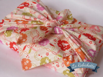 Furoshiki en Tissu Japonais lapin shippo -