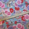 coupon tissu japonais bleu